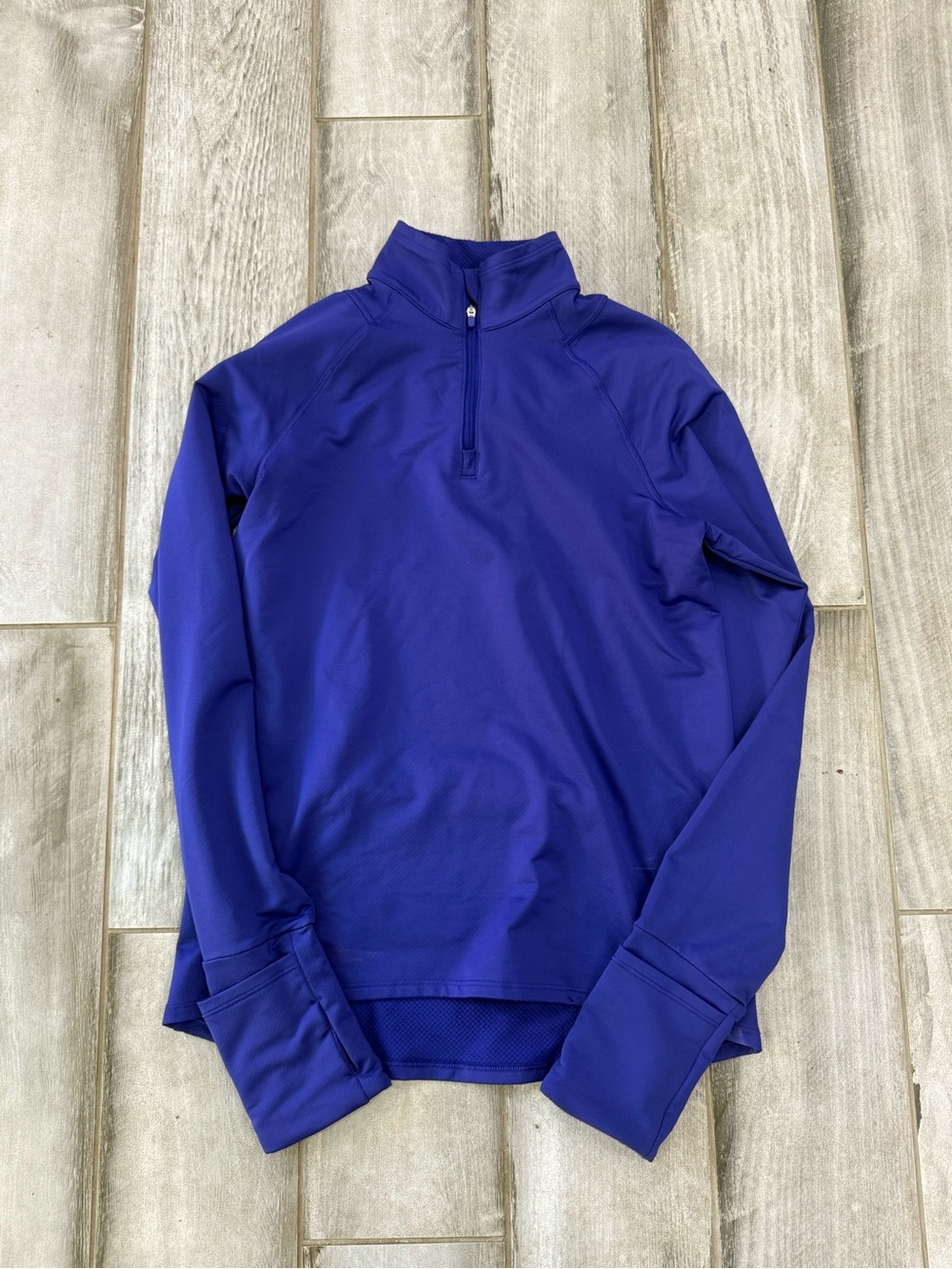 Athleta Electric Blue Quarter-Zip Pullover - fits like a small